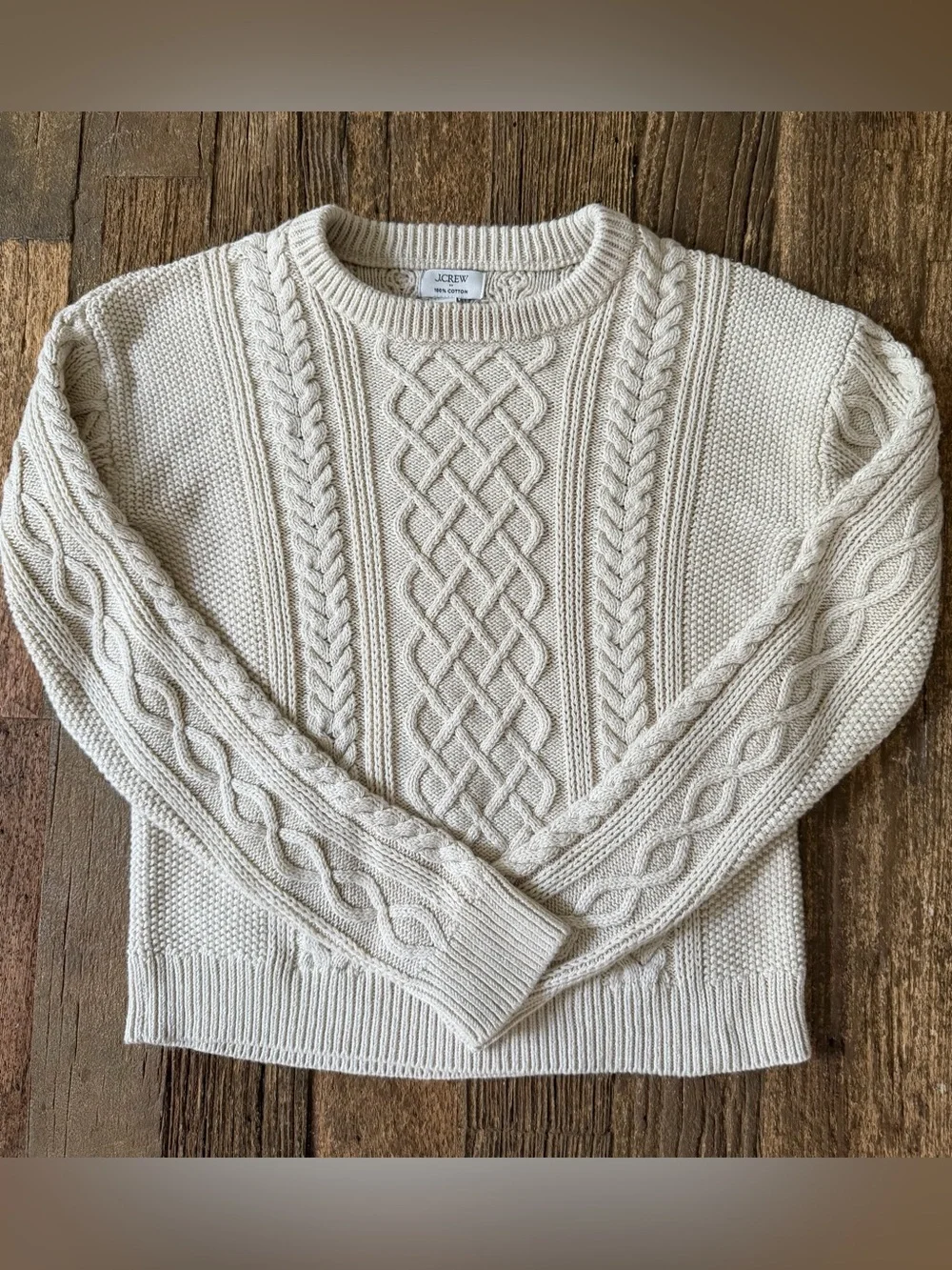 J.Crew Cable Crewneck Sweater Size XS